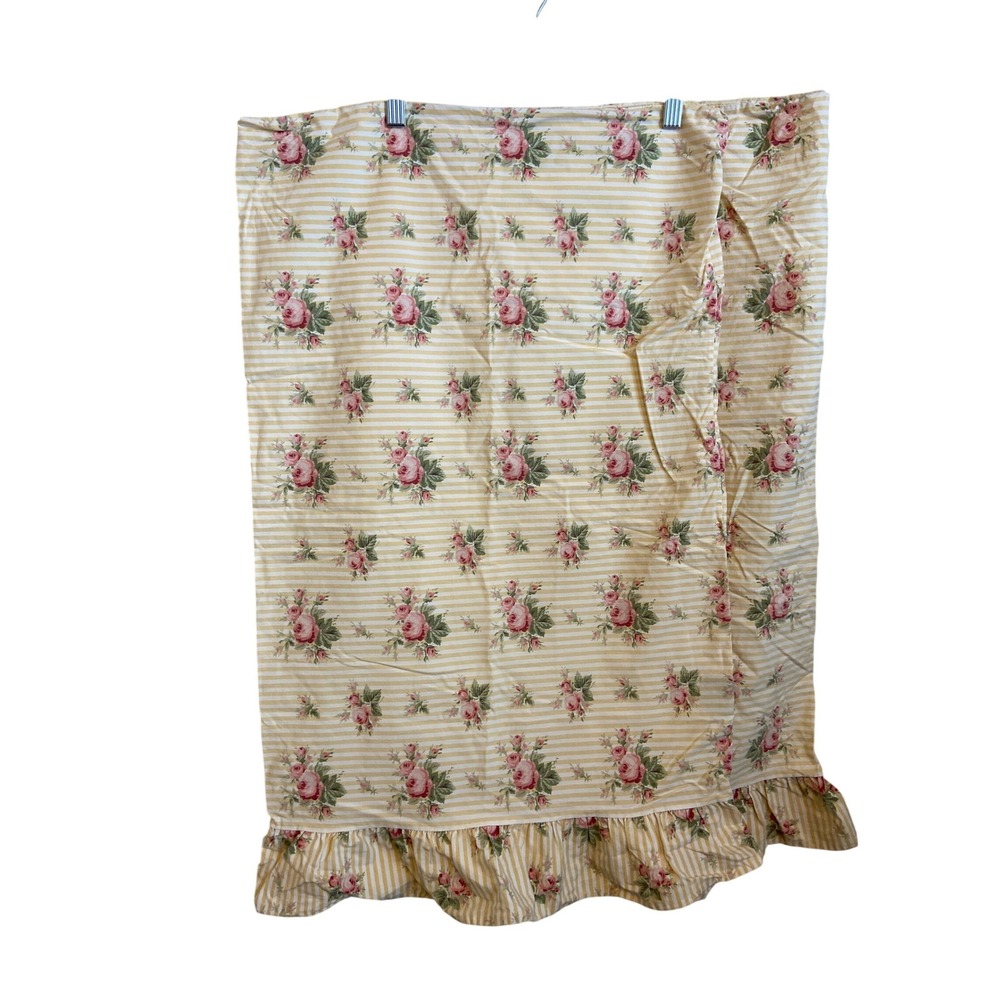 Two‎ Ralph Lauren Home Sophie Brooke Pillowcases Yellow Stripe Floral Ruffle